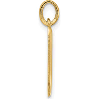 14K Yellow Gold Polished Fancy Letter V Pendant by Oro Pregiato