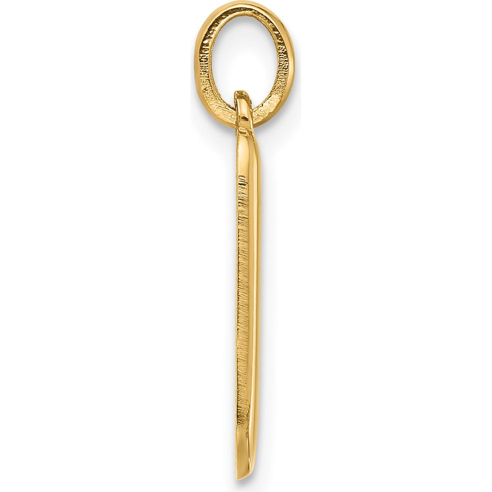 14K Yellow Gold Polished Fancy Letter V Pendant by Oro Pregiato