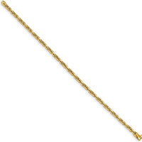 14K Yellow Gold Polished Fancy Link 7.5" Bracelet - Elegant Lightweight Chain by 0