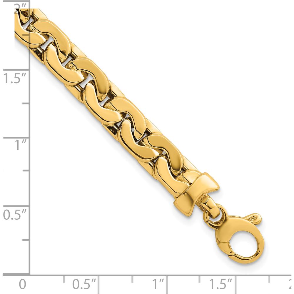 14K Yellow Gold Polished Fancy Link Bracelet - 7.5" Length, 6.95mm Width by 0