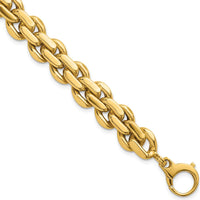 14K Yellow Gold Polished Fancy Link Bracelet - 7.5" Length by 0