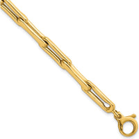 14K Yellow Gold Polished Fancy Long Link 7.5" Bracelet by 0