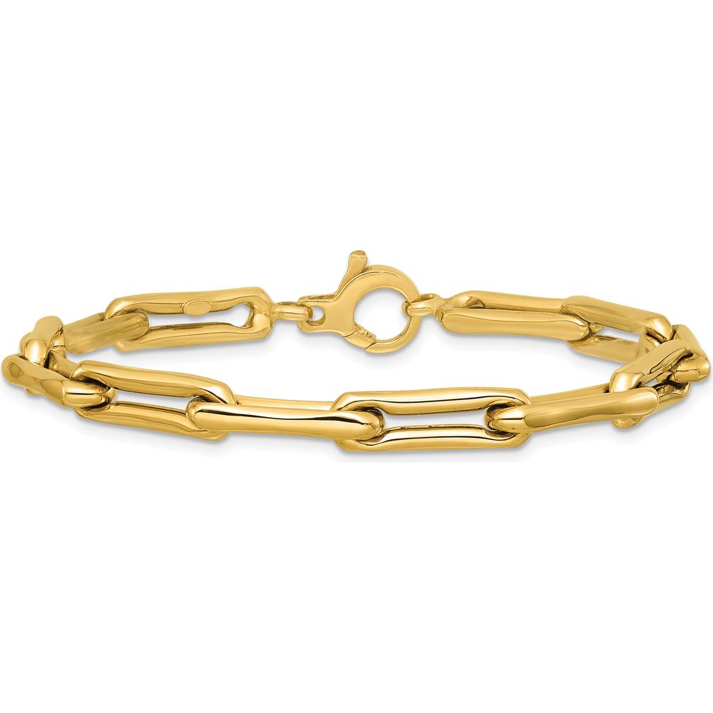 14K Yellow Gold Polished Fancy Long Link 7.5" Bracelet by 0