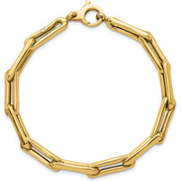 14K Yellow Gold Polished Fancy Long Link 7.5" Bracelet by 0