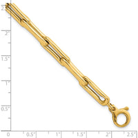 14K Yellow Gold Polished Fancy Long Link 7.5" Bracelet by 0