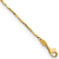 14K Yellow Gold Polished Fancy Twisted Link 7.25" Bracelet by Oro Pregiato