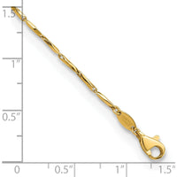 14K Yellow Gold Polished Fancy Twisted Link 7.25" Bracelet by Oro Pregiato