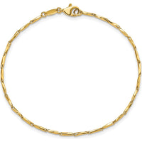 14K Yellow Gold Polished Fancy Twisted Link 7.25" Bracelet by Oro Pregiato