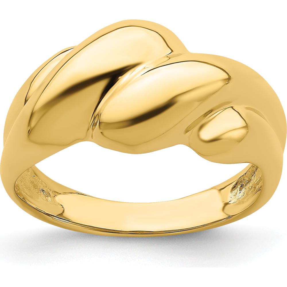 14K Yellow Gold Polished Fashion Dome Ring - Bold and Elegant Statement Piece by 0