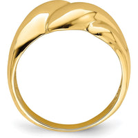14K Yellow Gold Polished Fashion Dome Ring - Bold and Elegant Statement Piece by 0