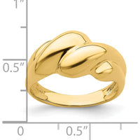 14K Yellow Gold Polished Fashion Dome Ring - Bold and Elegant Statement Piece by 0