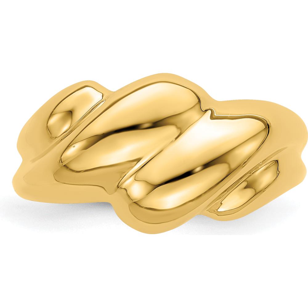 14K Yellow Gold Polished Fashion Dome Ring - Bold and Elegant Statement Piece by 0