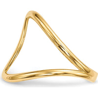 14K Yellow Gold Polished Fashion Ring with Open Back Design by 0