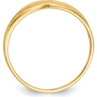 14K Yellow Gold Polished Filigree Fashion Ring with Beaded Texture by Oro Pregiato