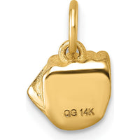 14K Yellow Gold Polished Fist Hand Pendant - 9.1mm Length by Oro Pregiato