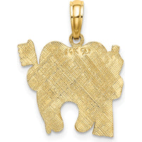 14K Yellow Gold Polished Flat-Backed Dental Charm - Playful Tooth Design by Oro Pregiato