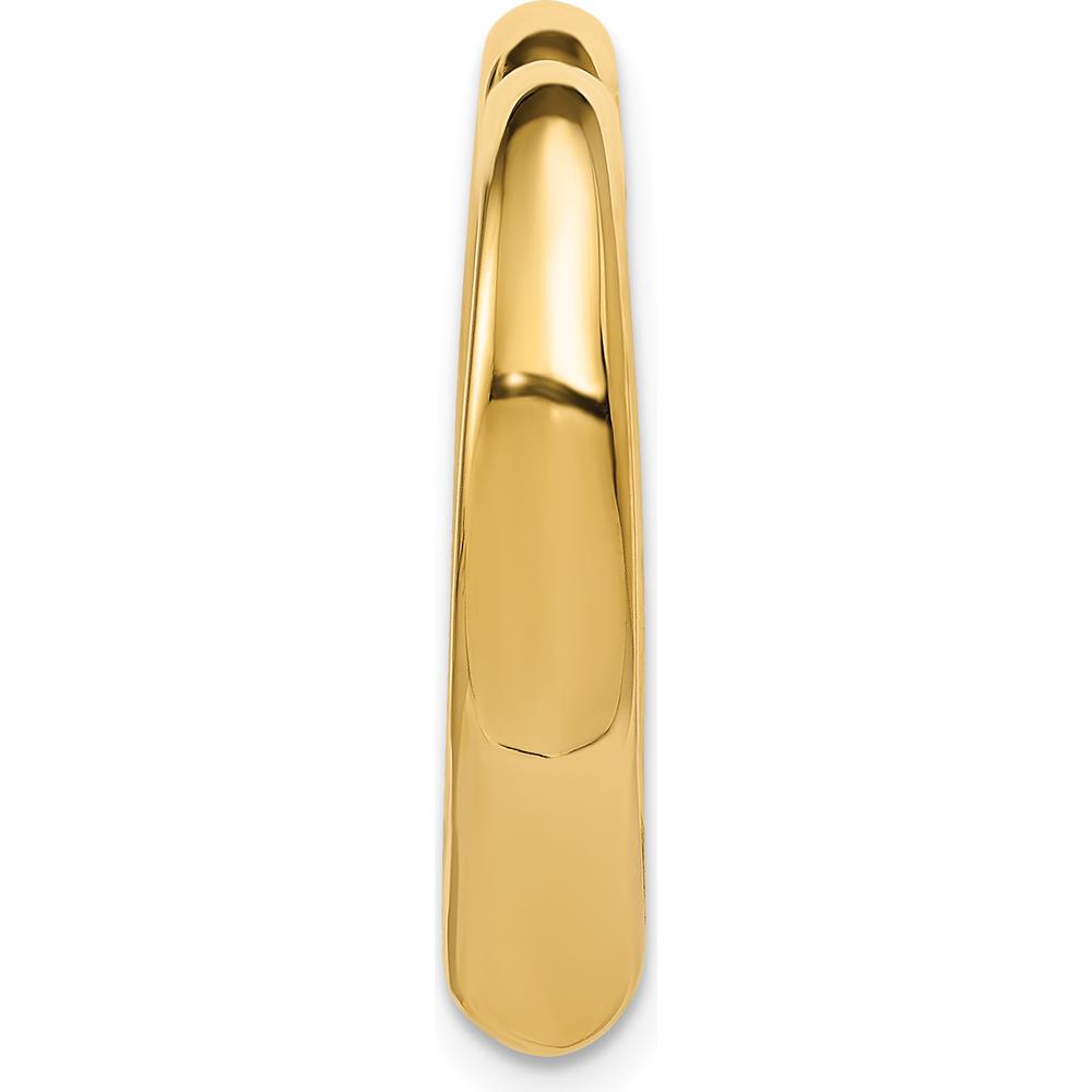 14K Yellow Gold Polished Floating Heart Pendant - 23mm Charm by Oro Pregiato