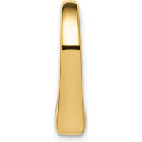 14K Yellow Gold Polished Floating Heart Pendant Slide - 15mm by Oro Pregiato