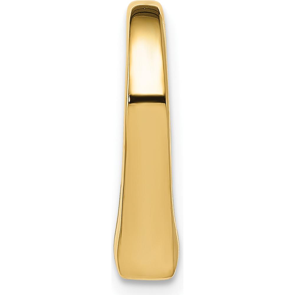 14K Yellow Gold Polished Floating Heart Pendant Slide - 15mm by Oro Pregiato