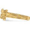 14K Yellow Gold Polished Flower Toe Ring with Textured Band by 0