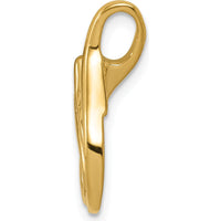 14K Yellow Gold Polished Free Form Slide Pendant for Omega Chains by 0