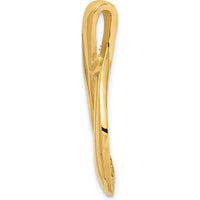 14K Yellow Gold Polished Free-Form Teardrop Slide Pendant for Omega Chains by 0