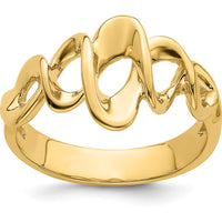 14K Yellow Gold Polished Freeform Domed Fashion Ring by 0