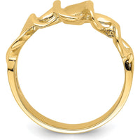 14K Yellow Gold Polished Freeform Domed Fashion Ring by 0
