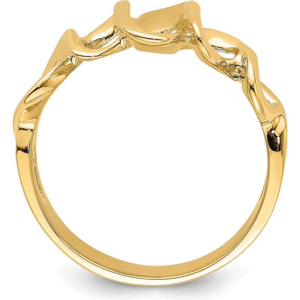 14K Yellow Gold Polished Freeform Domed Fashion Ring by 0