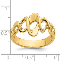 14K Yellow Gold Polished Freeform Domed Fashion Ring by 0