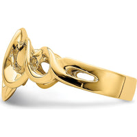 14K Yellow Gold Polished Freeform Domed Fashion Ring by 0