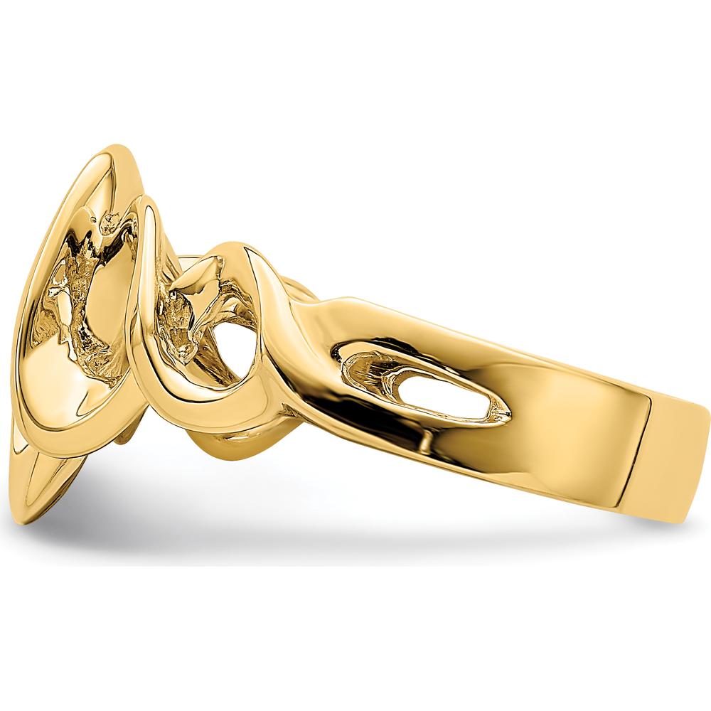 14K Yellow Gold Polished Freeform Domed Fashion Ring by 0