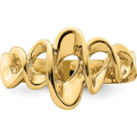 14K Yellow Gold Polished Freeform Domed Fashion Ring by 0