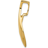 14K Yellow Gold Polished Freeform Slide Pendant for Omega Chains by 0
