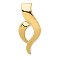 14K Yellow Gold Polished Freeform Slide Pendant for Omega Chains up to 8mm by 0