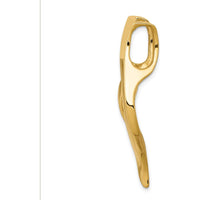 14K Yellow Gold Polished Freeform Slide Pendant for Omega Chains up to 8mm by 0