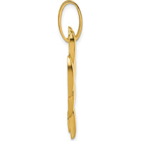14K Yellow Gold Polished Geometric Fancy Link Dangle Pendant by 0
