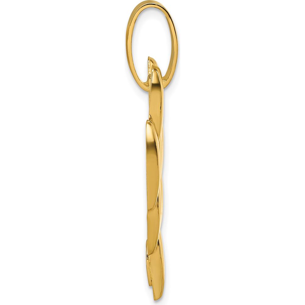 14K Yellow Gold Polished Geometric Fancy Link Dangle Pendant by 0