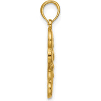 14K Yellow Gold Polished Gingerbread Man Pendant by Oro Pregiato