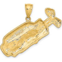 14K Yellow Gold Polished Golf Bag Charm - Sports-Inspired Pendant by Oro Pregiato