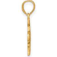 14K Yellow Gold Polished Graduate 2026 Charm with Graduation Cap Detail by Oro Pregiato