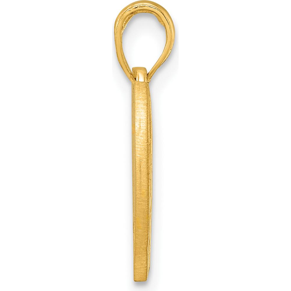 14K Yellow Gold Polished Grooved Heart Pendant - 21mm x 17.8mm by Oro Pregiato