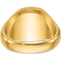 14K Yellow Gold Polished Grooved Masonic Ring with Black Enamel Detailing by IBGoodman
