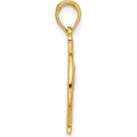 14K Yellow Gold Polished Hand Gesture in Circle Pendant - 24.25mm Length by Oro Pregiato