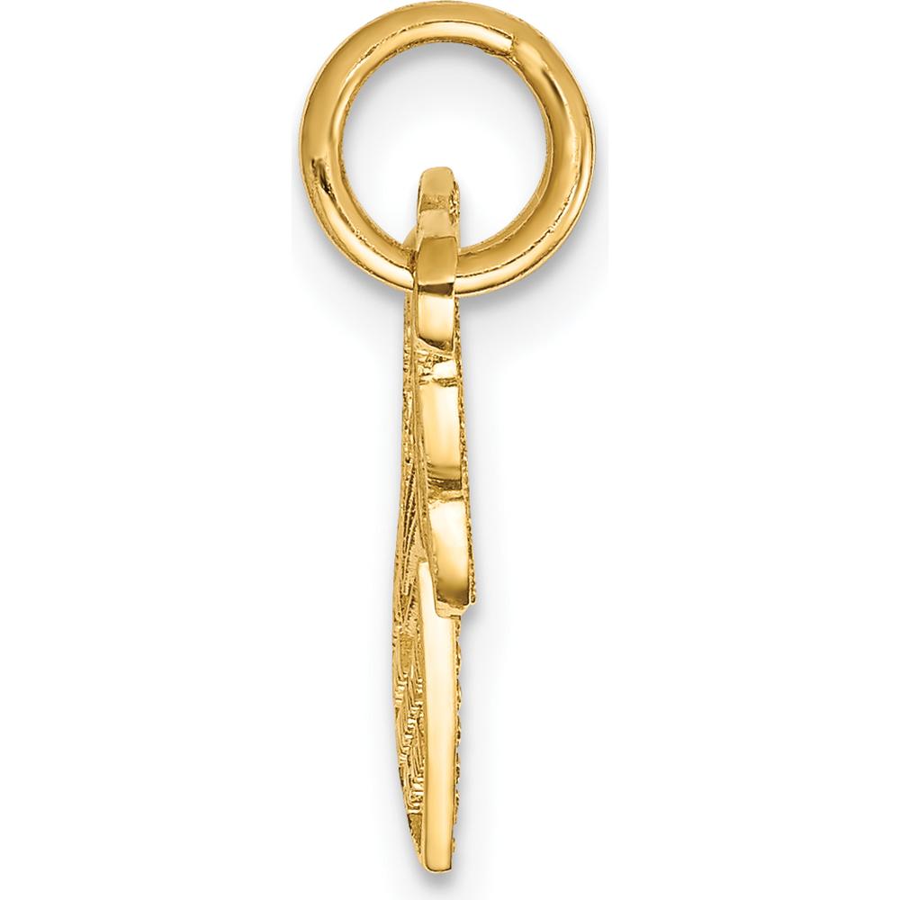14K Yellow Gold Polished "He Who Holds The Key Can Unlock My Heart" Break-Apart Charm - 19mm x 24mm by Oro Pregiato
