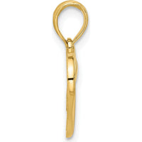 14K Yellow Gold Polished Heart and Butterfly Charm Pendant - 18.9mm Length by Oro Pregiato