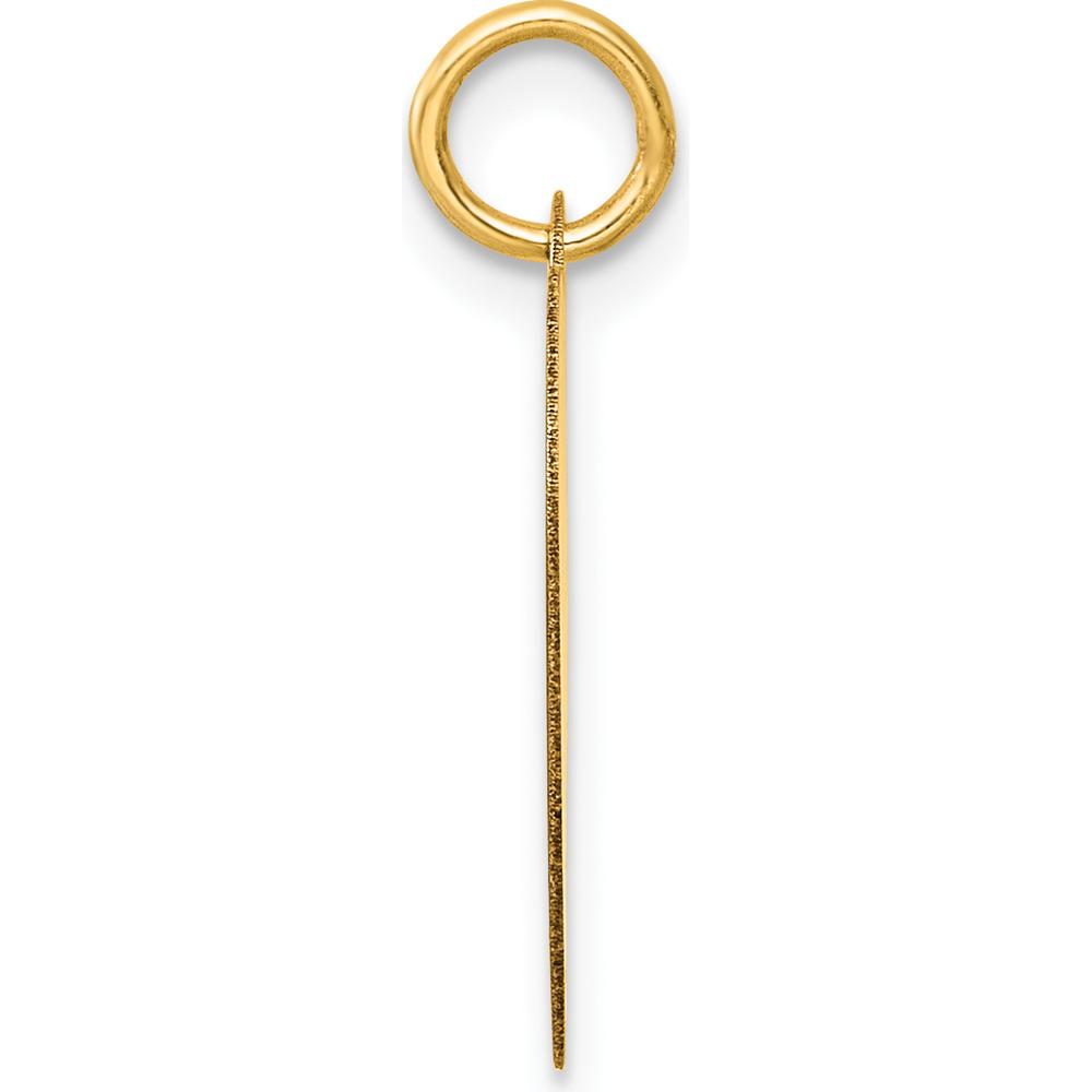 14K Yellow Gold Polished Heart Charm Pendant - Class of 2026 Engraving by Oro Pregiato