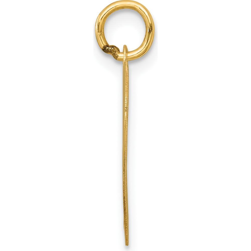 14K Yellow Gold Polished Heart Charm with "Class of 2025" Engraving by Oro Pregiato