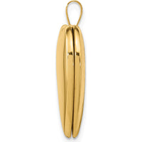 14K Yellow Gold Polished Heart Locket Pendant - Engravable, 20mm by Monteluci Fine Jewelry