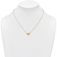 14K Yellow Gold Polished Heart Pendant Necklace 18" with Cable Chain by 0